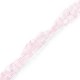 Faceted glass beads Cube 2x2mm Ballet pink opal-pearl shine coating